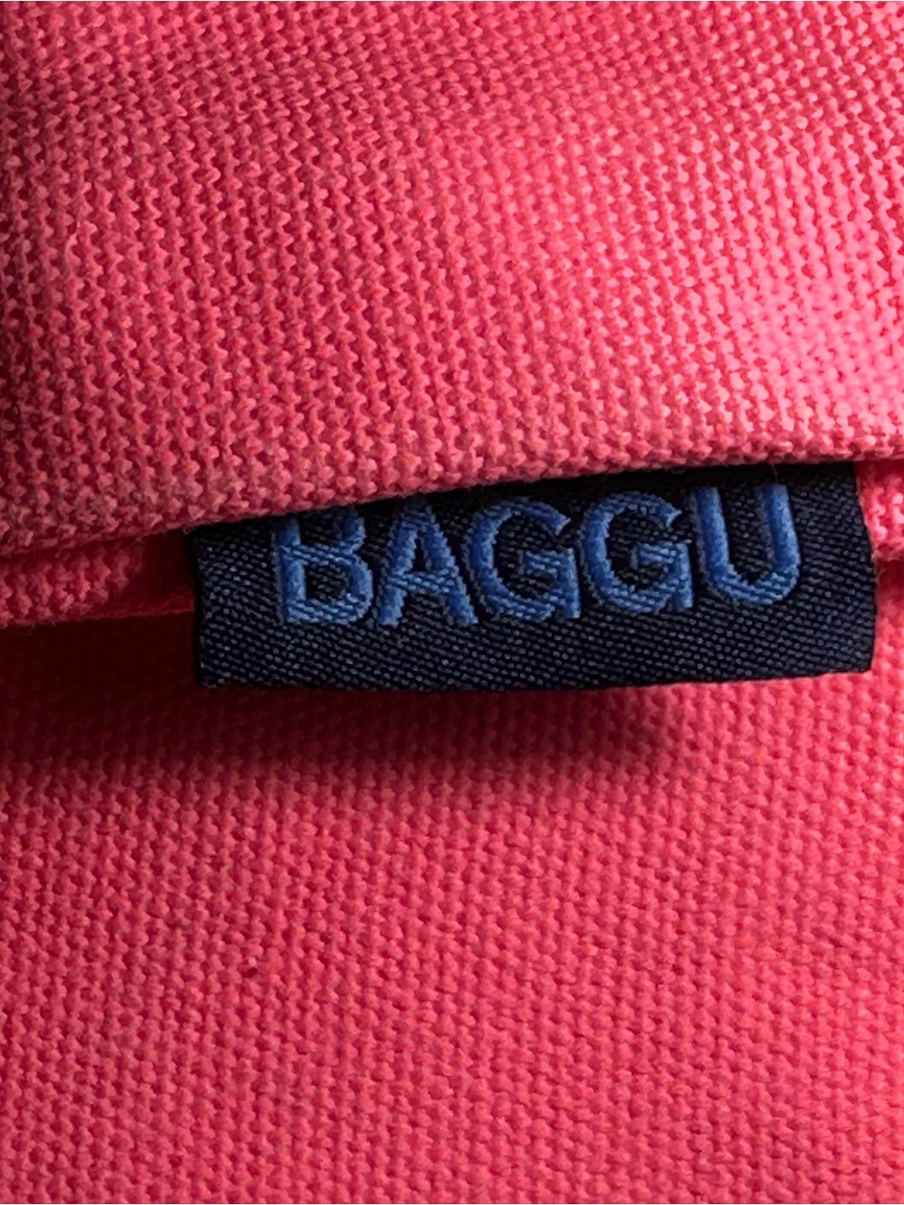 BAGGU Hot Pink Canvas Tote with Adjustable Shoulder Strap - Picture 3 of 9